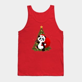 Cute Panda Claus Arrived - Adorable Panda - Kawaii Panda Tank Top